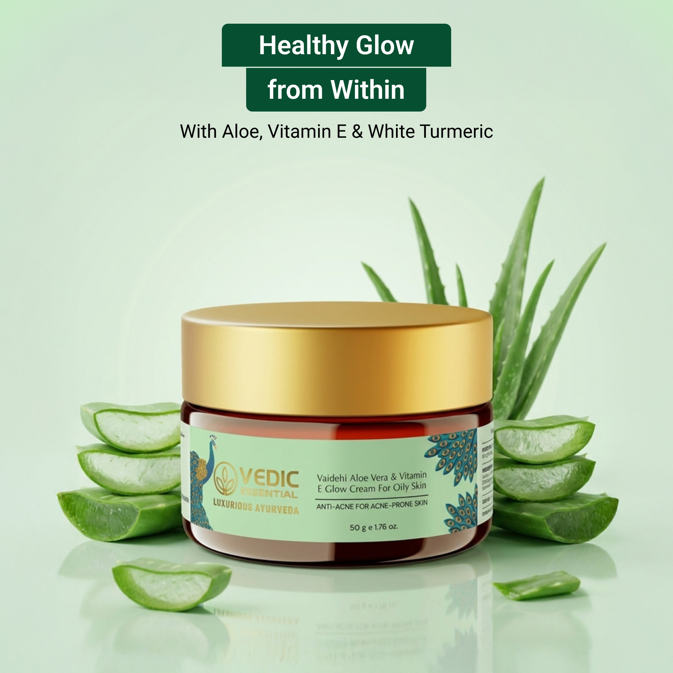 Vaidehi Aloe Vera & Vitamin E Glow Cream For Oily Skin - 50 ml