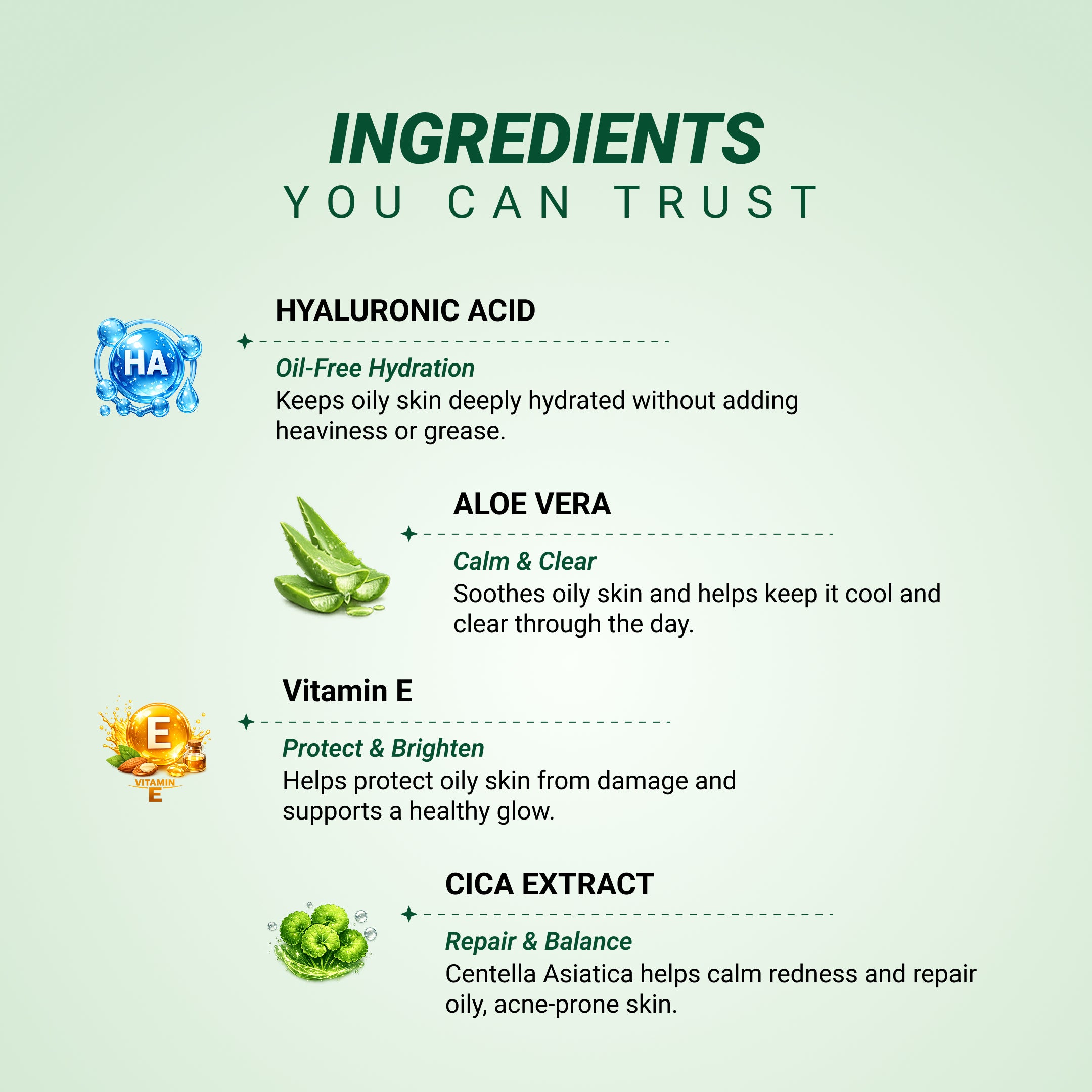 Vaidehi Aloe Vera & Vitamin E Glow Cream For Oily Skin - 50 ml