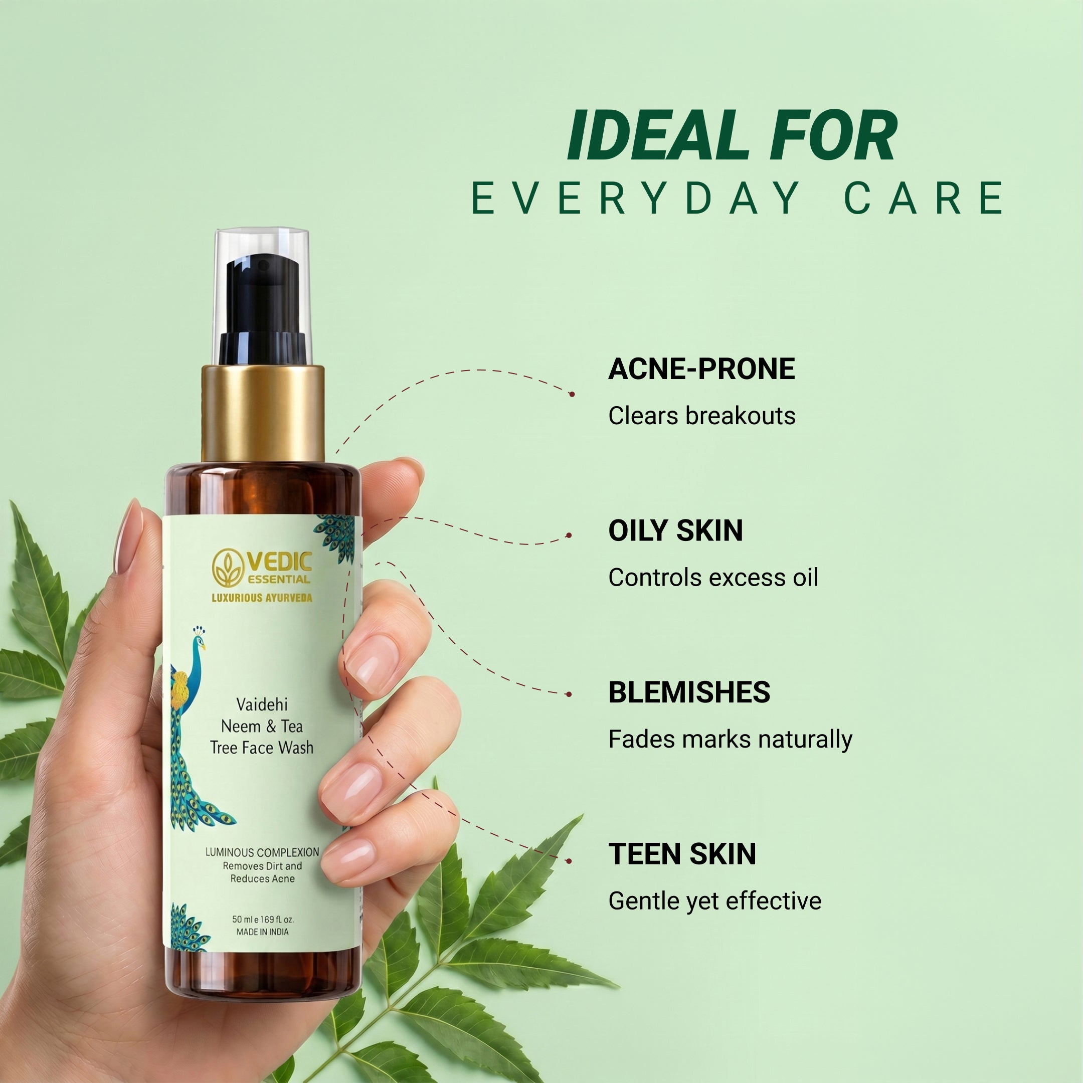 Vaidehi Neem & Tea Tree  Face Wash - 50 ml