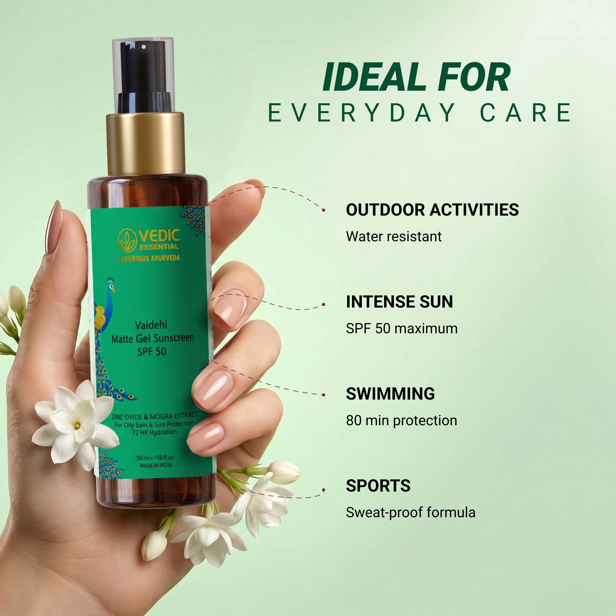 Vaidehi Matte Gel Sunscreen SPF 50 - 50ml